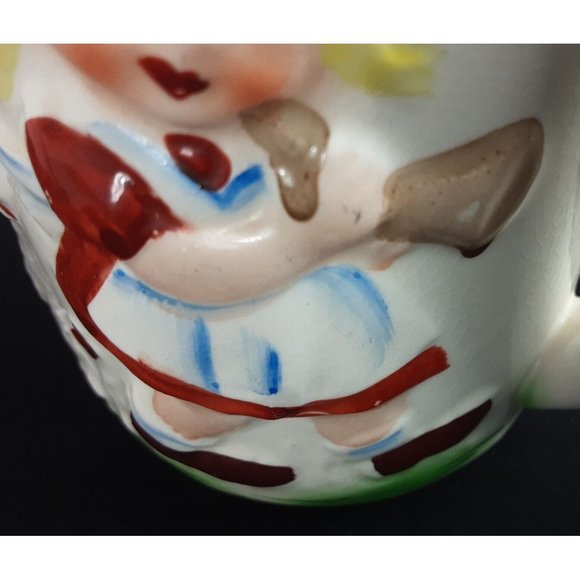 Vintage Mary Had a Little Lamb Mug 3D Nursery Rhyme Japan - Picture 10 of 10